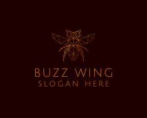 Flying Honeybee Insect logo design