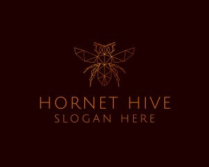 Flying Honeybee Insect logo design