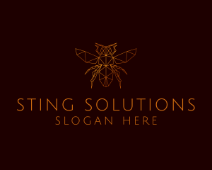 Flying Honeybee Insect logo design