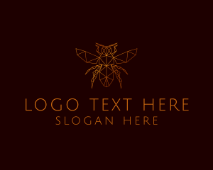 Insect - Flying Honeybee Insect logo design