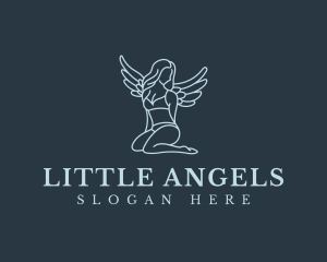 Sexy Woman Angel logo design