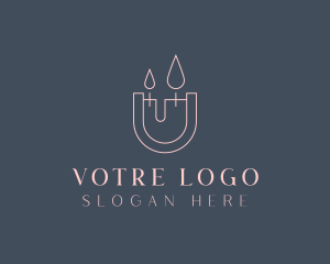 Decoration - Decor Candle Letter U logo design