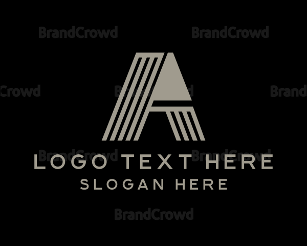 Creative Stripes Letter A Logo