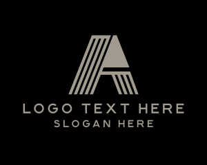 Draft - Creative Stripes Letter A logo design