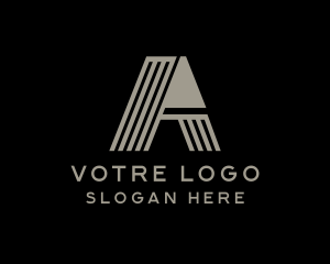 Marketing - Creative Stripes Letter A logo design