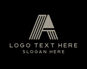 Creative - Creative Stripes Letter A logo design