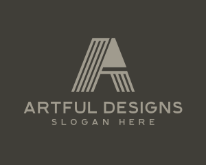 Creative Stripes Letter A logo design