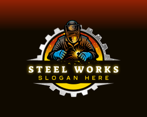 Steel Ironwork Welding  logo design