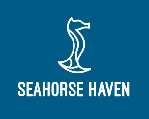 Seahorse - Abstract Seahorse Scythe logo design