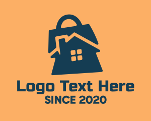 Shopping Bag - House Shopping Bag logo design
