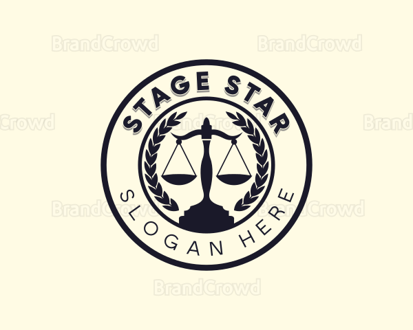 Judicial Attorney Lawyer Logo