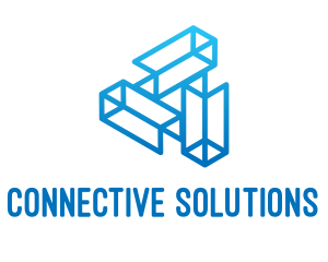 Communication - Blue Tech Startup Wireframe logo design