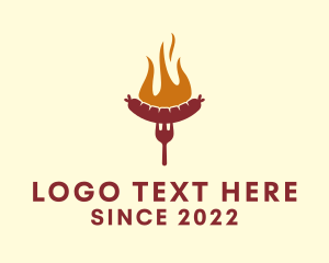 Hot Dog Bun - Sausage Grill Food logo design