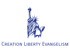 Blue Status of Liberty logo design