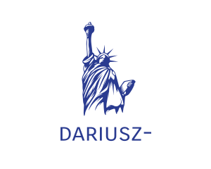 Nyc - Blue Status of Liberty logo design