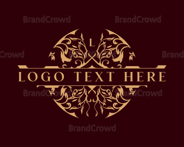 Floral Ornament Wreath Logo