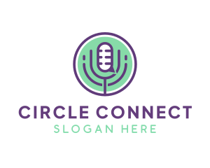 Circle - Circle Radio Podcast Mic logo design