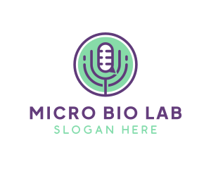 Radio Podcast Mic logo design