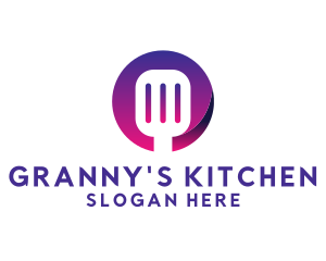 Spatula Kitchen Utensil logo design