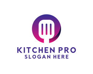 Spatula Kitchen Utensil logo design