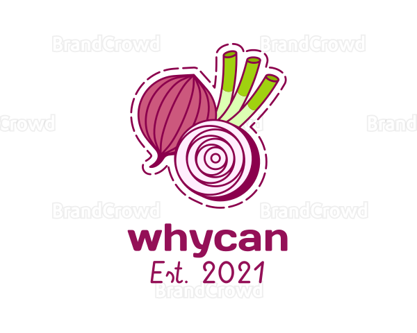 Red Onion Vegetable Logo