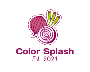 Red Onion Vegetable logo design