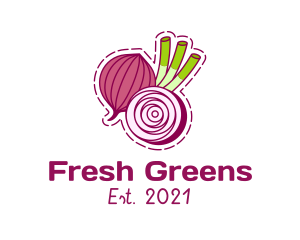 Vegetable - Red Onion Vegetable logo design
