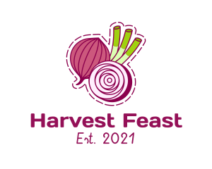 Red Onion Vegetable logo design