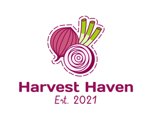 Red Onion Vegetable logo design