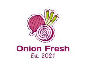 Onion - Red Onion Vegetable logo design