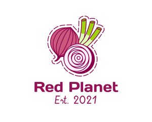 Red Onion Vegetable logo design