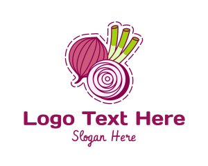 Red Onion Vegetable Logo