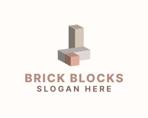 Blocks - 3D Building Blocks logo design