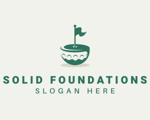 Flag Golf Course  Logo