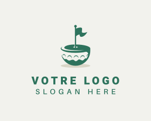 Flag Golf Course  Logo