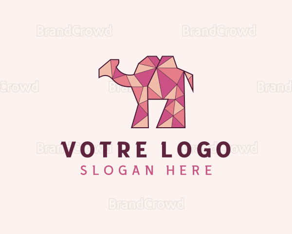 Camel Mosaic Animal Logo