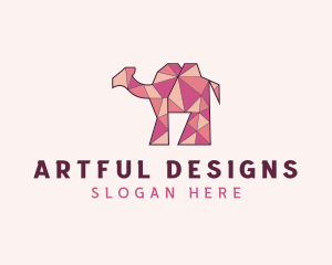 Camel Mosaic Animal logo design