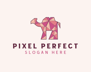 Camel Mosaic Animal logo design