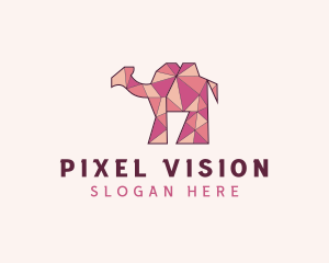 Camel Mosaic Animal logo design