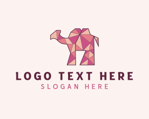 Geometry - Camel Mosaic Animal logo design