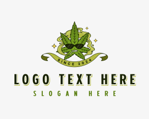 Sunglasses - Marijuana Leaf Smoke logo design