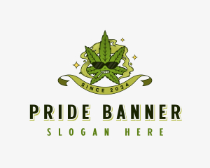 Marijuana Leaf Smoke logo design