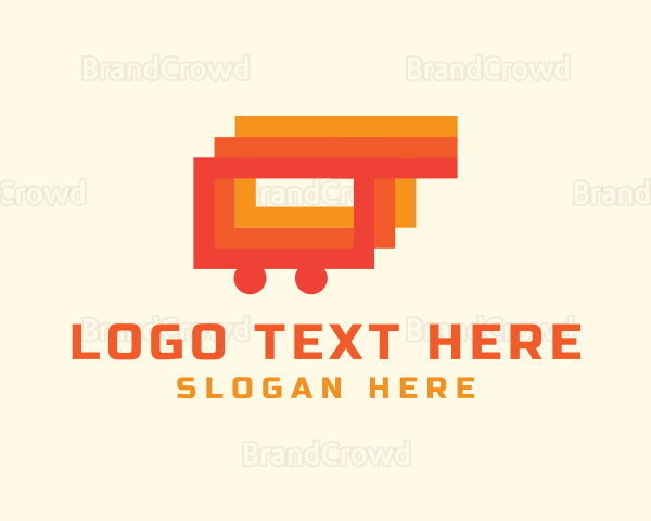 Pixel Shopping Cart Logo