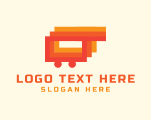 Grocery Store - Pixel Shopping Cart logo design