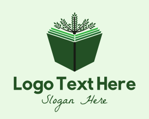 Preschool - Green Natural Book logo design