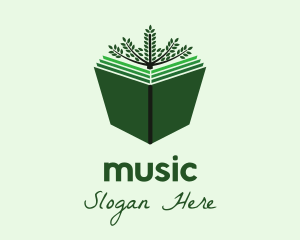Literature - Green Natural Book logo design