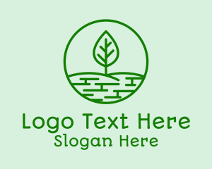 Eco Friendly - Green Park Tree logo design