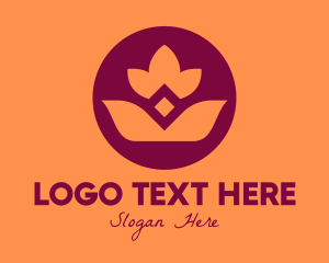 Round - Round Lotus Flower logo design