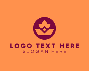 Lotus Flower - Round Lotus Flower logo design