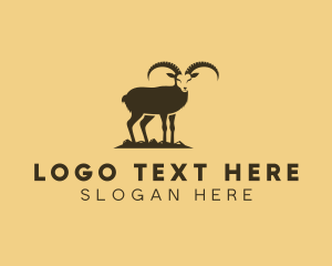 Horns - Ibex Wild Goat logo design